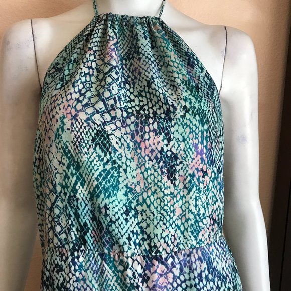 Lovers Friends Smokin Hot Print Halter Maxi Dress - Picture 5 of 8